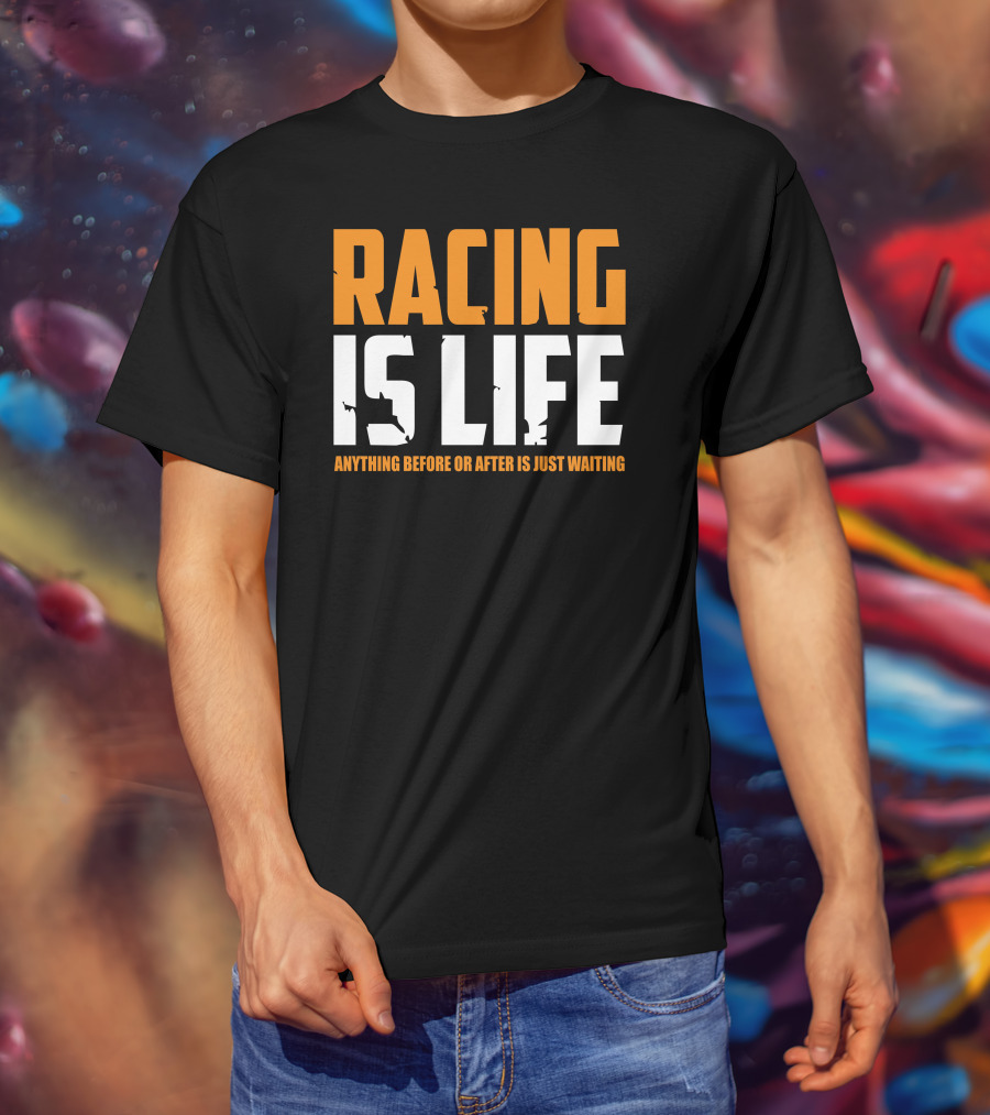 Racing Is Life Anything Before Or After Is Just Waiting Steve McQueen T-Shirt