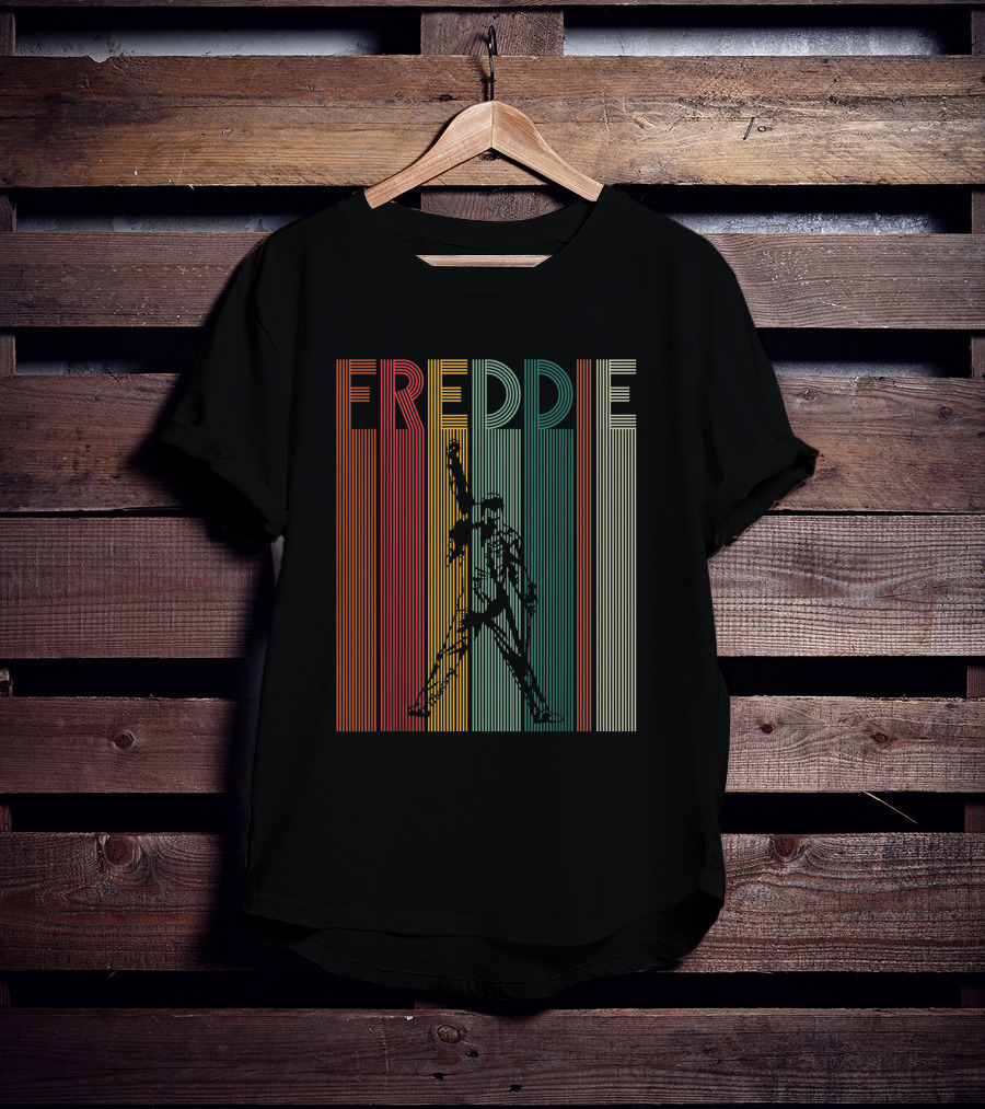 Retro Freddie Mercury Stripes Legend T-Shirt