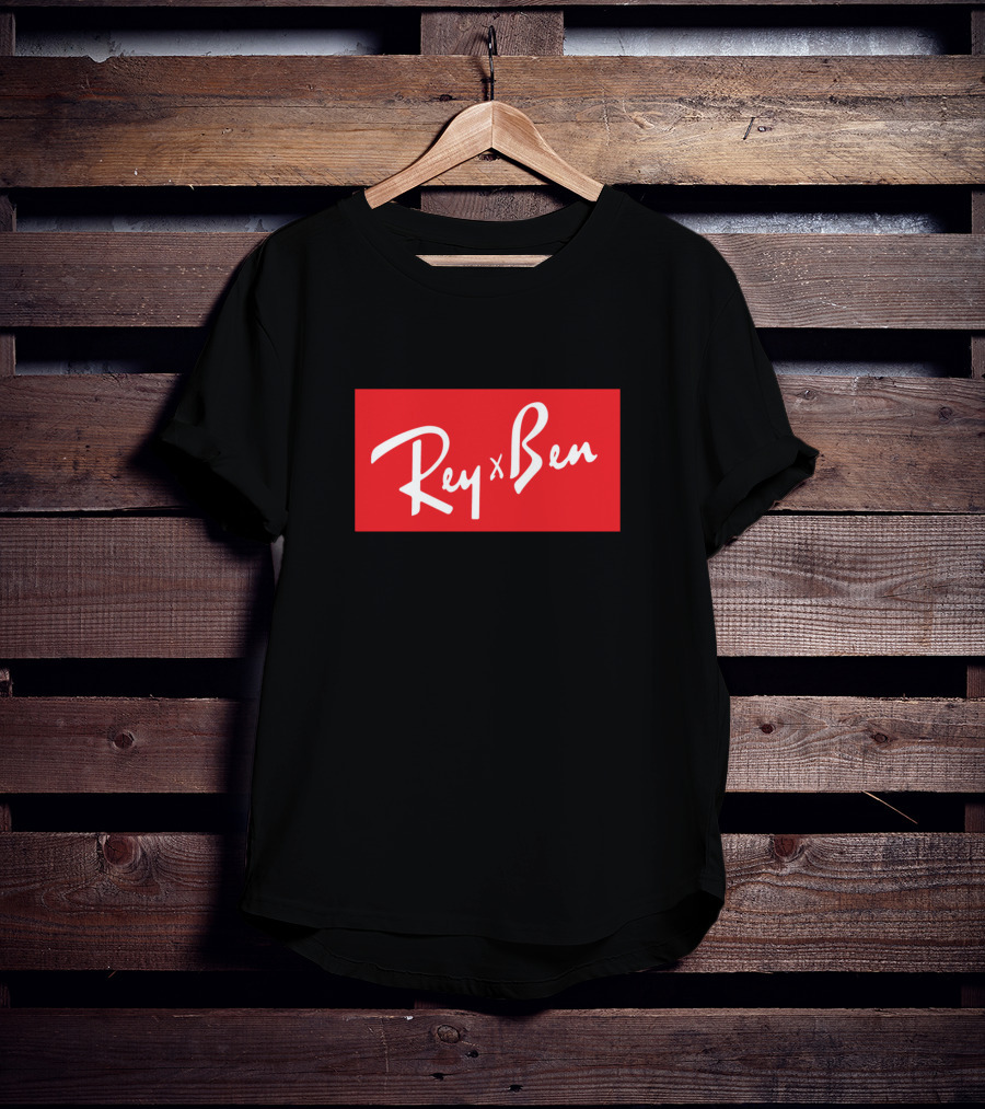 Rey X Ben Red Black Bold Branding T-Shirt