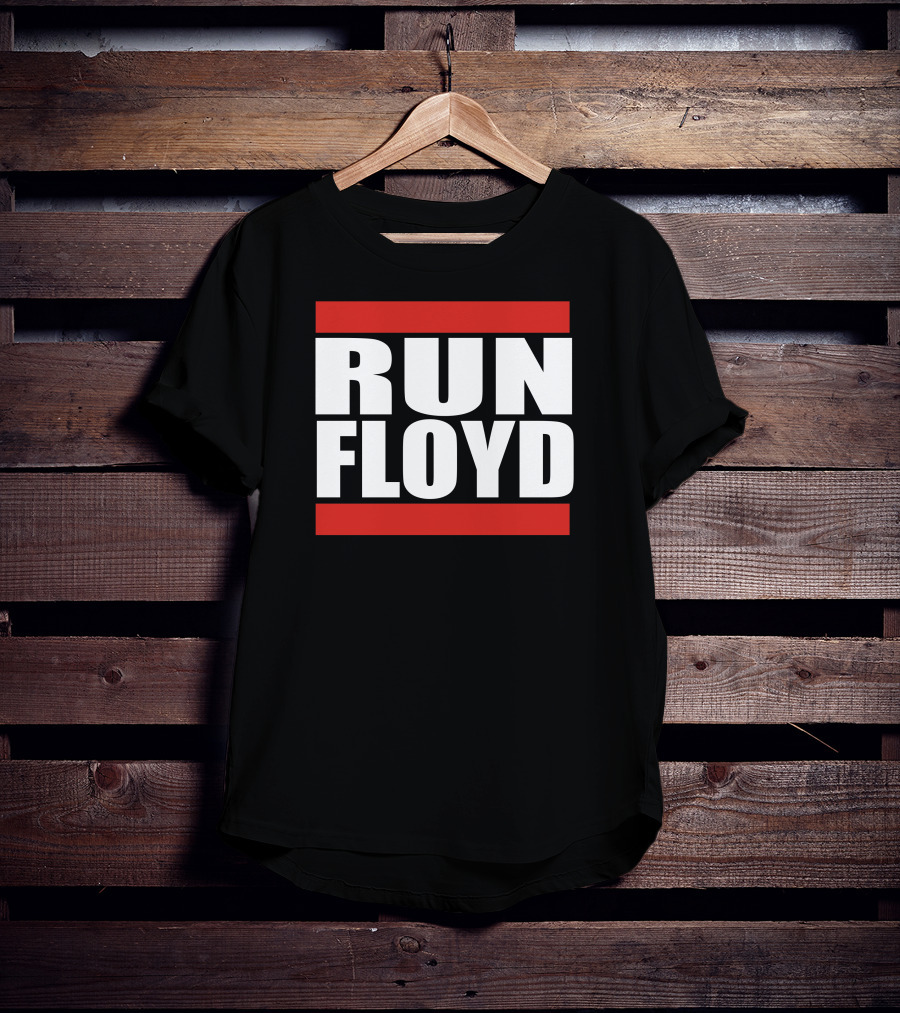 Run Floyd 90S Hip Hop Iconic Style Logo Influence T-Shirt