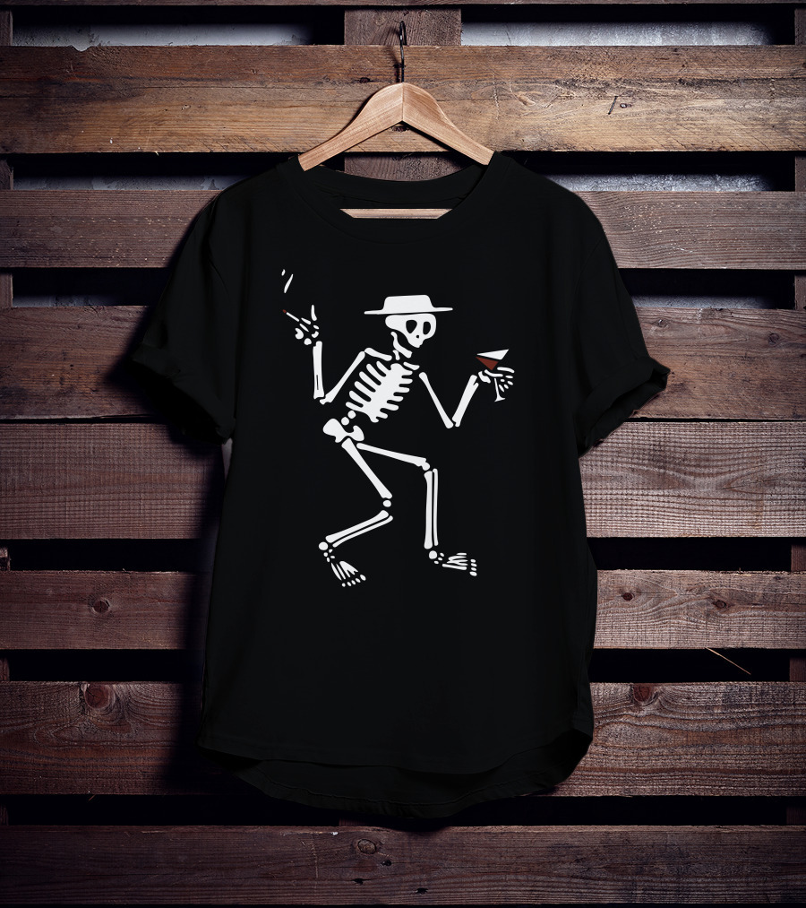 Social Distortion Skeleton Smoking Drinker T-Shirt