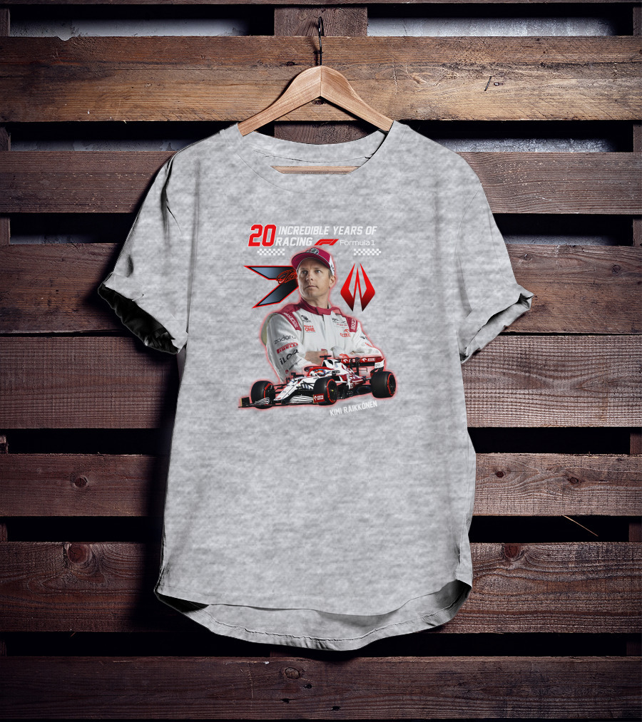 20 Incredible Years Of Racing Kimi Räikkönen Formula 1 T-Shirt
