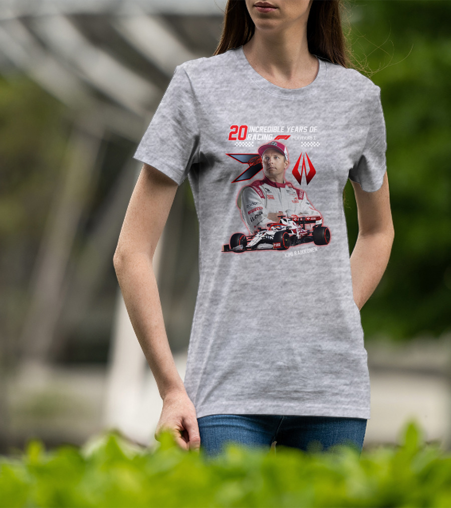 20 Incredible Years Of Racing Kimi Räikkönen Formula 1 T-Shirt
