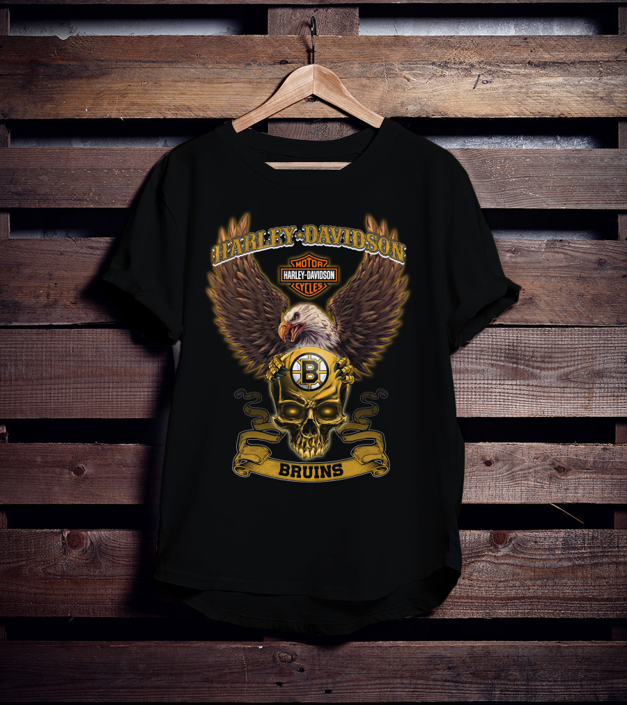 Harley Davidson Motor Cycles Bruins T-Shirt