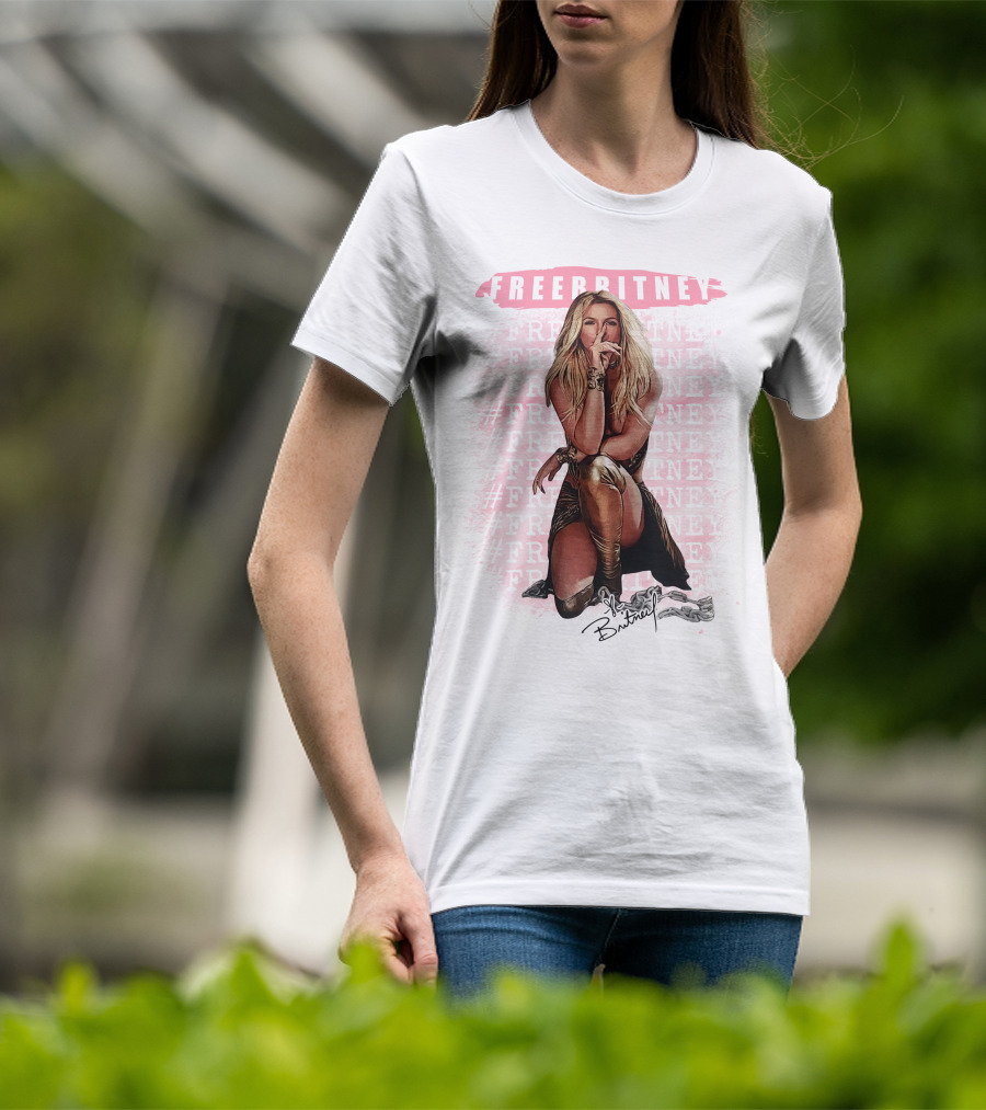 Free Britney Hashtag Design With Signature Edition T-Shirt