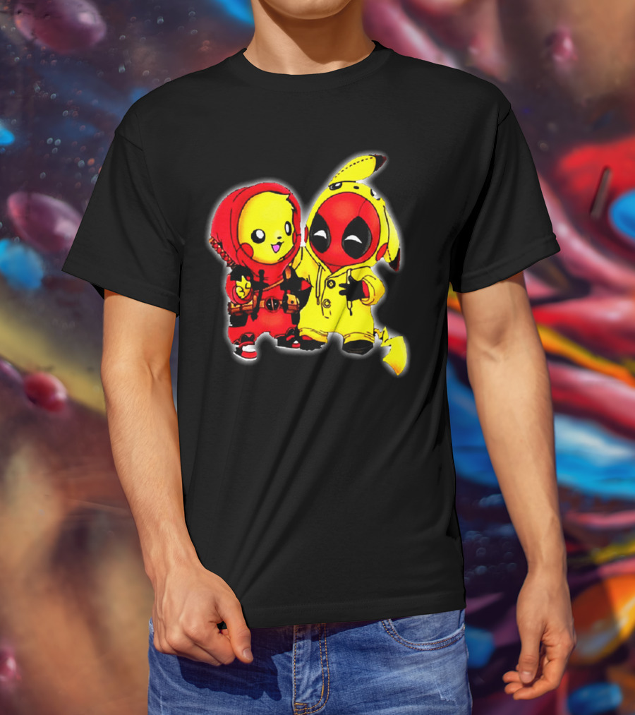 Deadpool Pikachu Mashup Costume Friendship T-Shirt