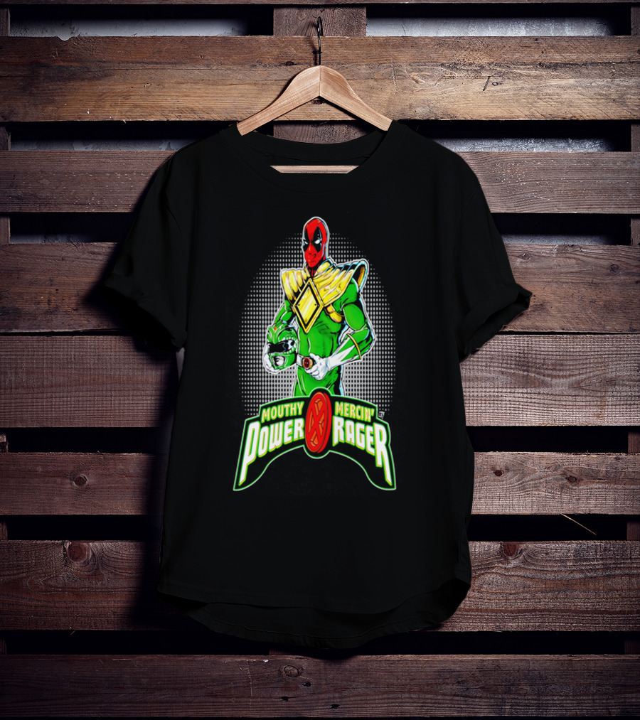 Mouthy Mercenary Power Rager Deadpool T-Shirt