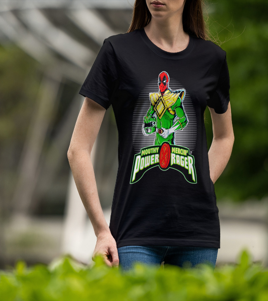 Mouthy Mercenary Power Rager Deadpool T-Shirt