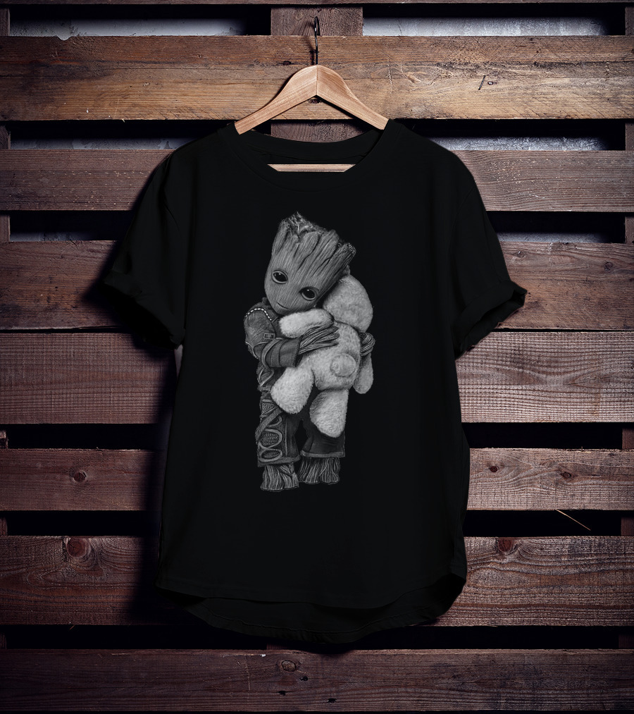 Furry Companion Bear Hug By Groot In Space Suit T-Shirt