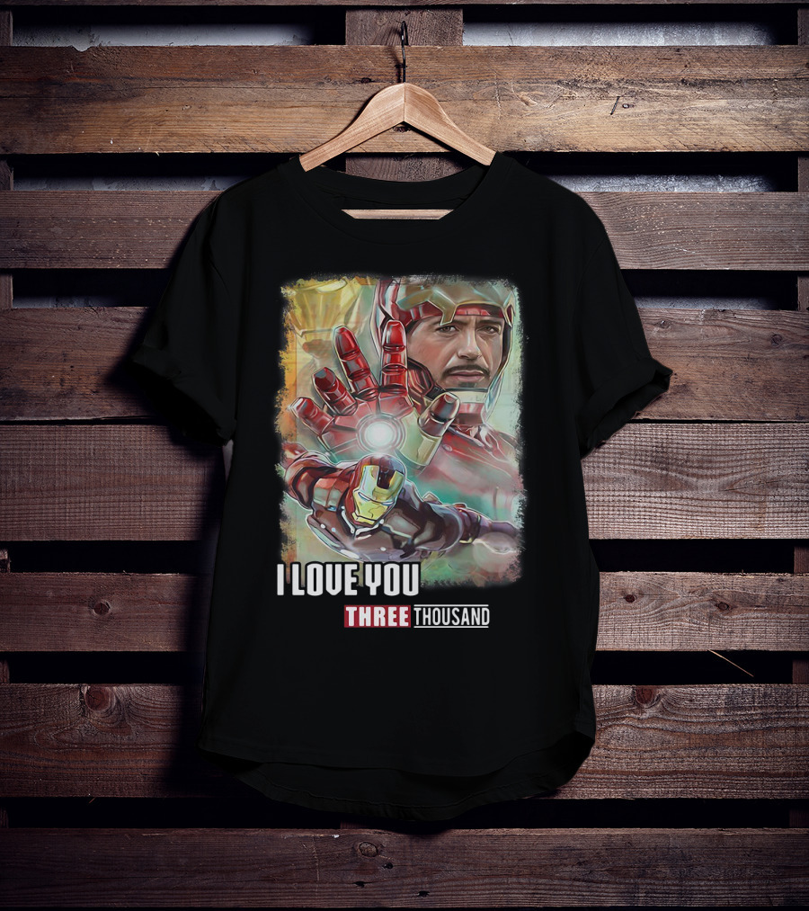 Avengers Endgame Iron Man I Love You Three Thousand Tony Stark T-Shirt