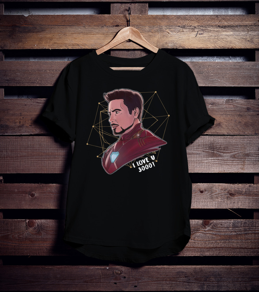 I Love You 3000 Tony Stark Iron Man Avengers T-Shirt