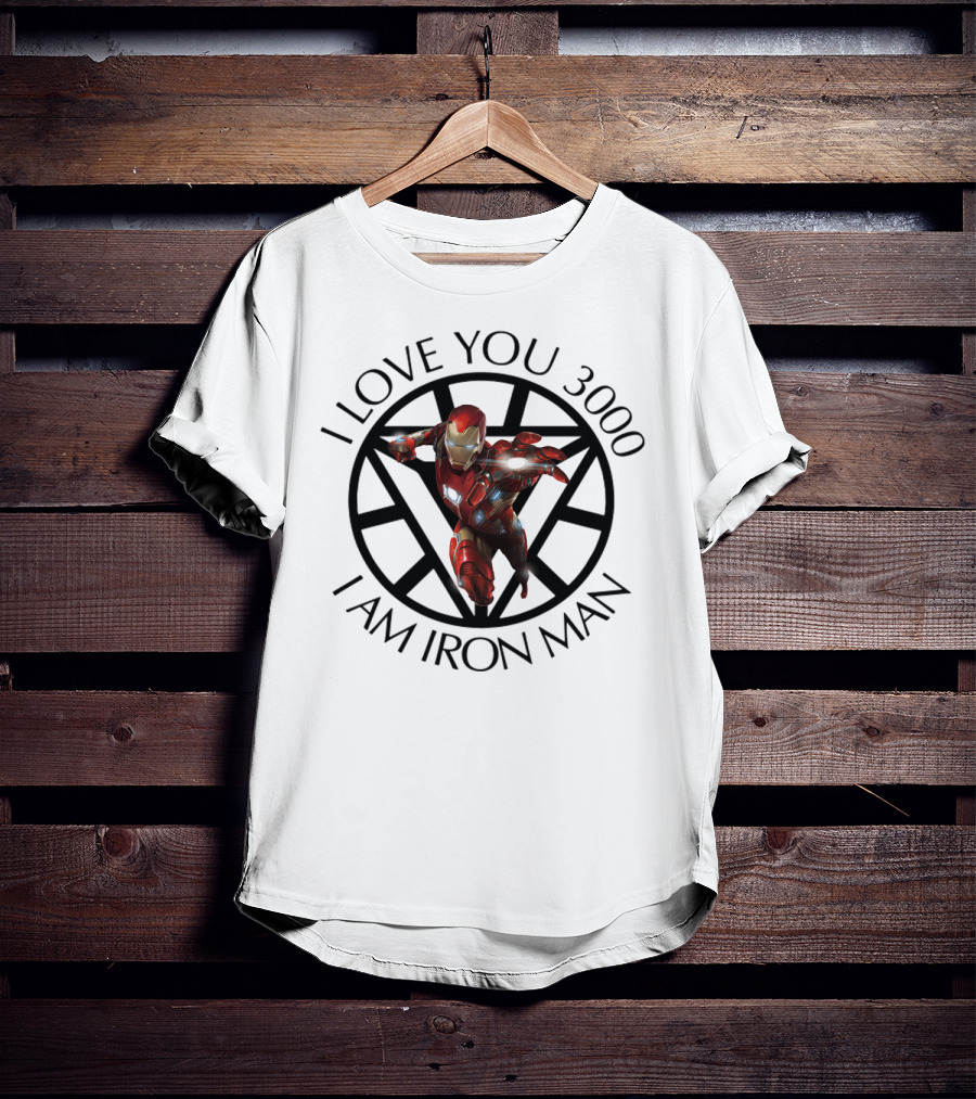 Avengers I Love You 3000 I Am Iron Man Arc Reactor T-Shirt