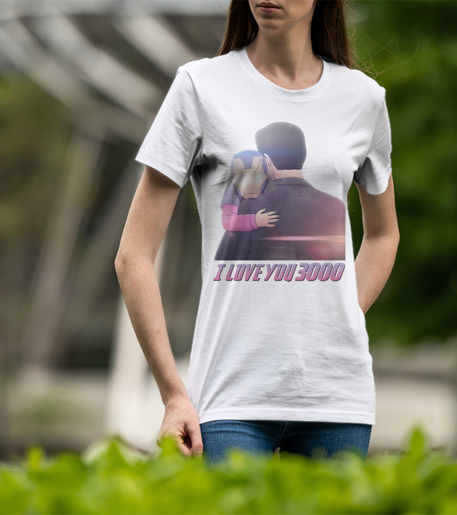 Avengers I Love You 3000 Morgan Stark Iron Man Hug Scene T-Shirt