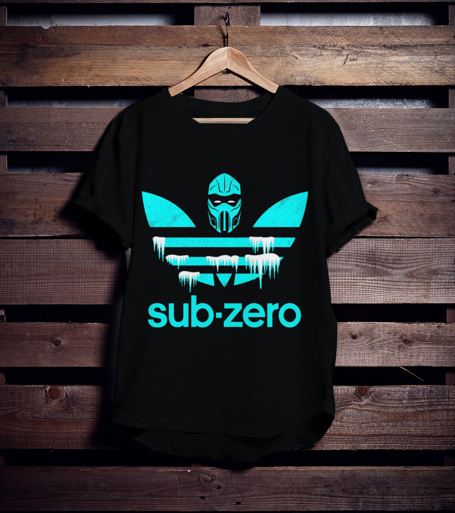 Mortal Kombat Sub-Zero Logo Frozen Mask Iconic Crossover T-Shirt