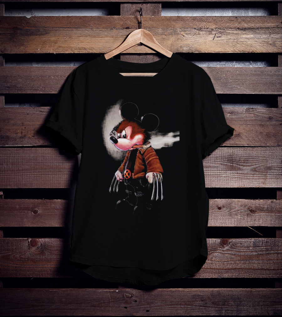Mickey Mouse Wolverine X-Men Mashup T-Shirt