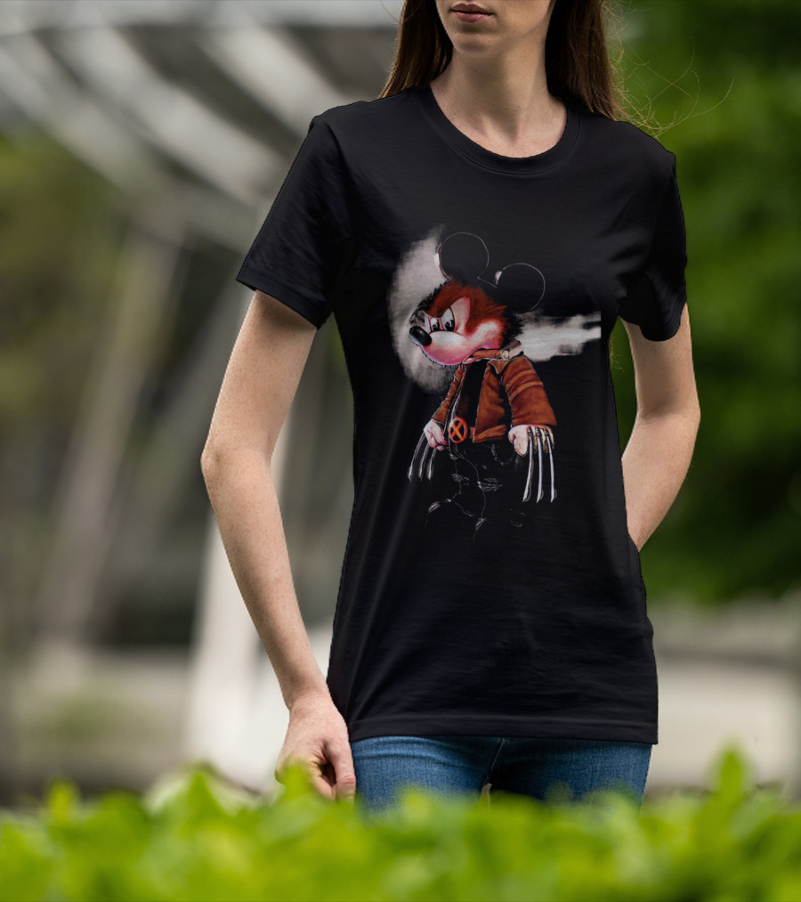 Mickey Mouse Wolverine X-Men Mashup T-Shirt