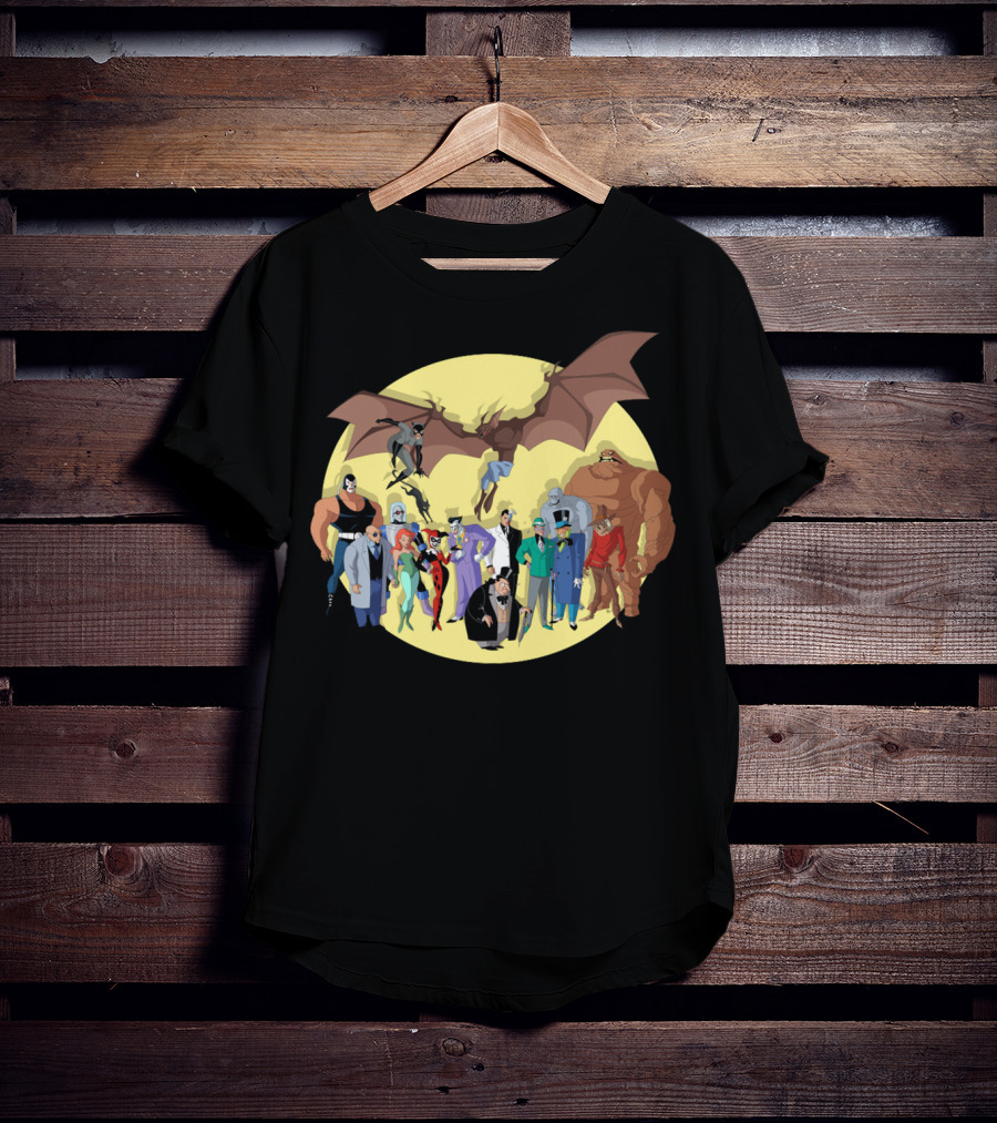The Rogues Gallery Batman Villains Group With Joker Riddler Catwoman And Penguin Iconic Characters T-Shirt