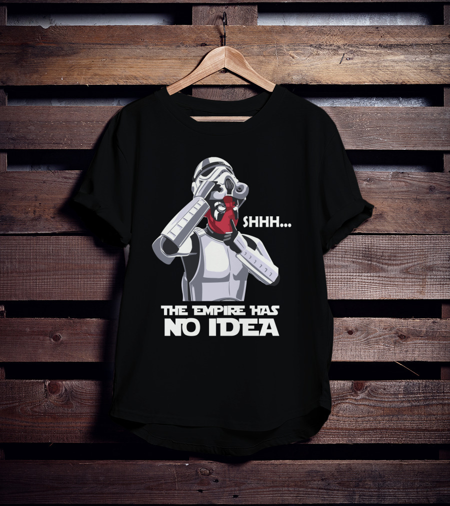 Deadpool Stormtrooper Mashup The Empire Has No Idea Shhh Star Wars Crossover T-Shirt