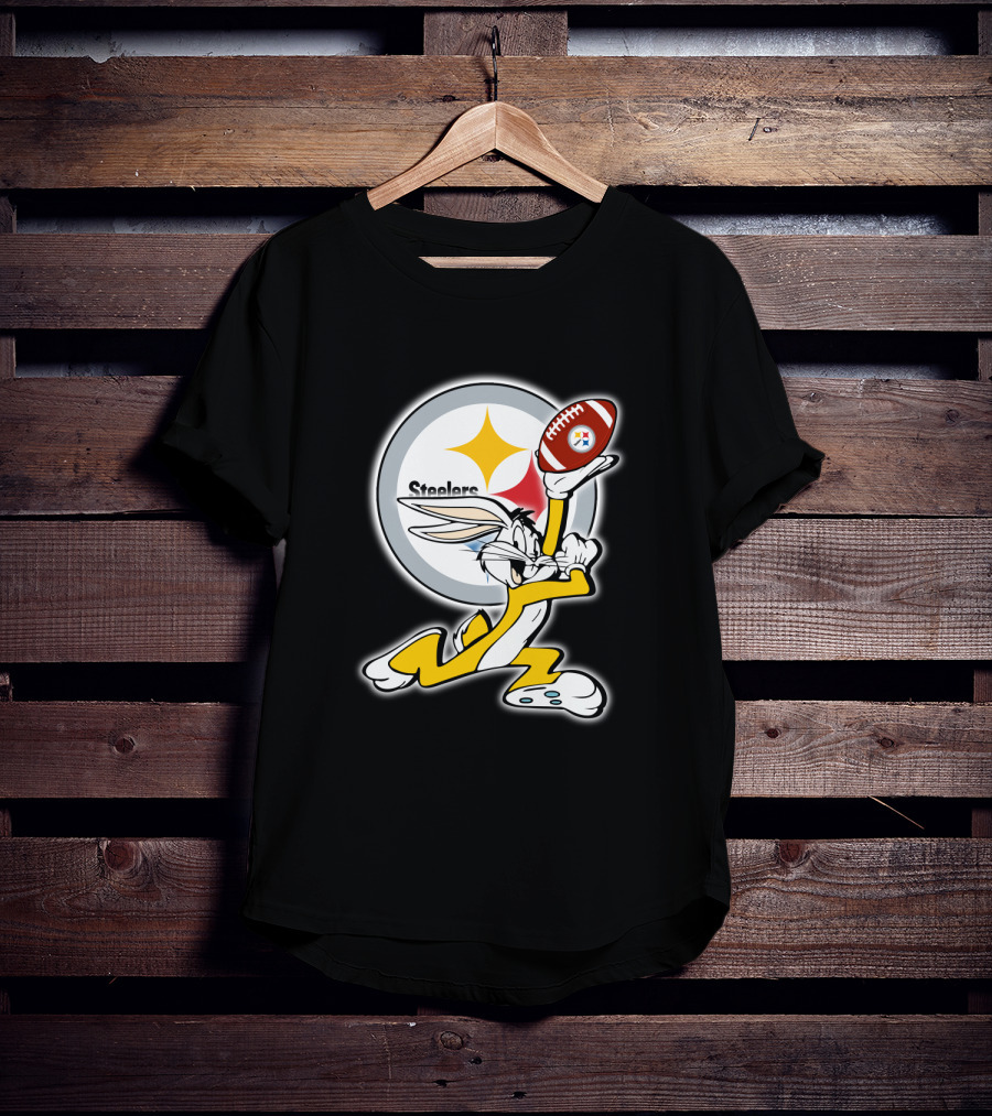 Pittsburgh Steelers Bugs Bunny Football T-Shirt
