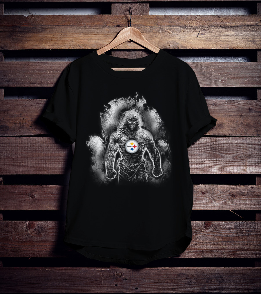 Pittsburgh Steelers Fiery Superhero Strength T-Shirt