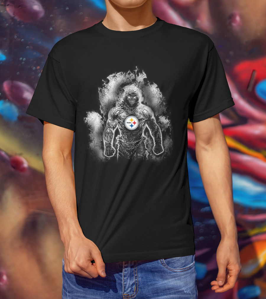 Pittsburgh Steelers Fiery Superhero Strength T-Shirt