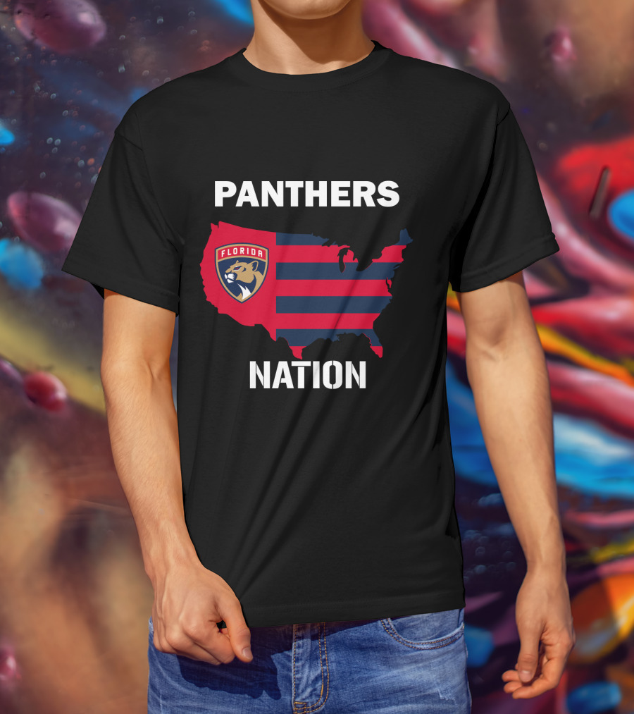 Florida Panthers Nation Map T-Shirt