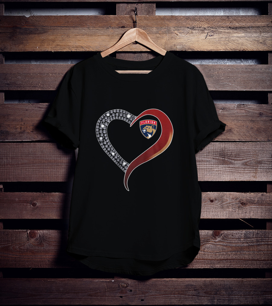 Florida Panthers Heart T-Shirt