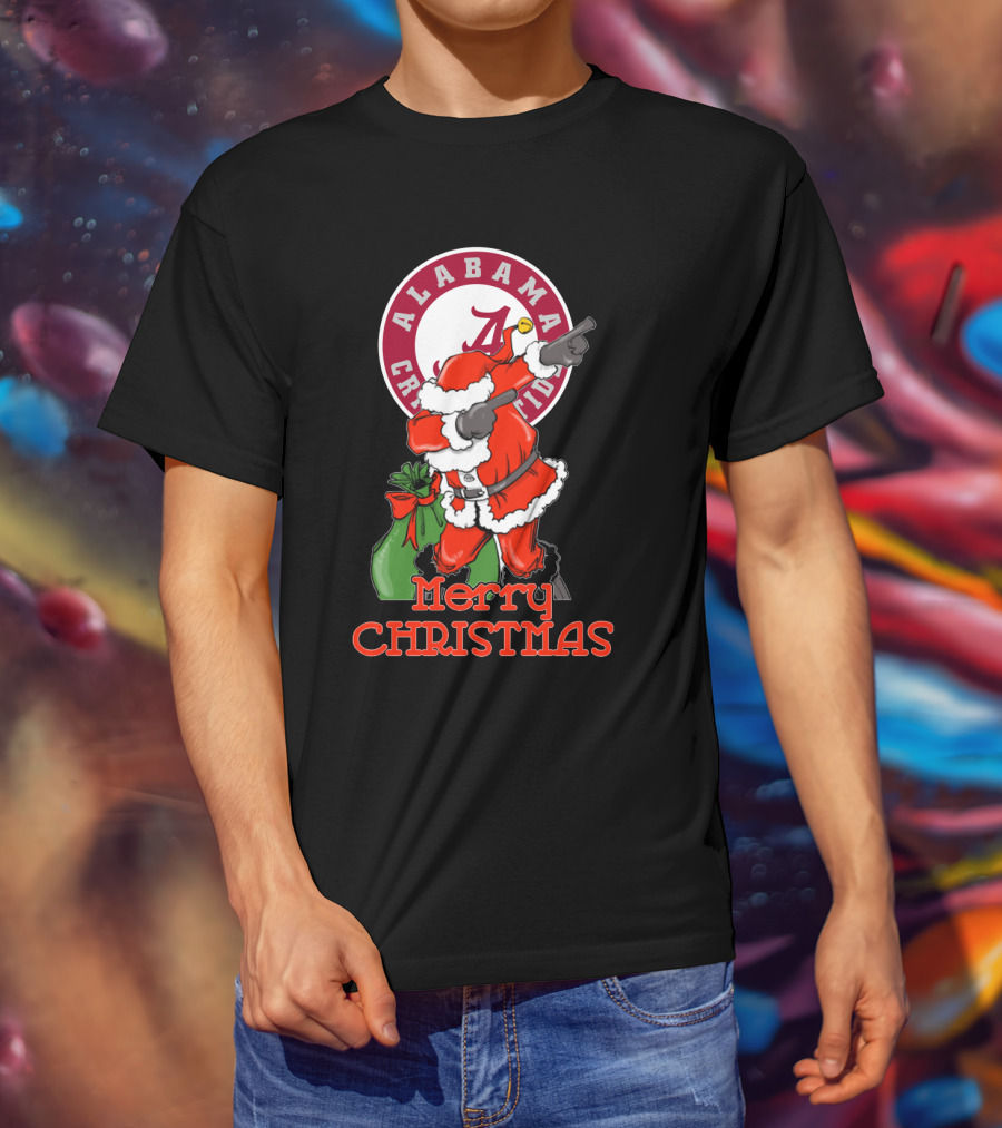 Alabama Crimson Tide Merry Christmas Santa T-Shirt