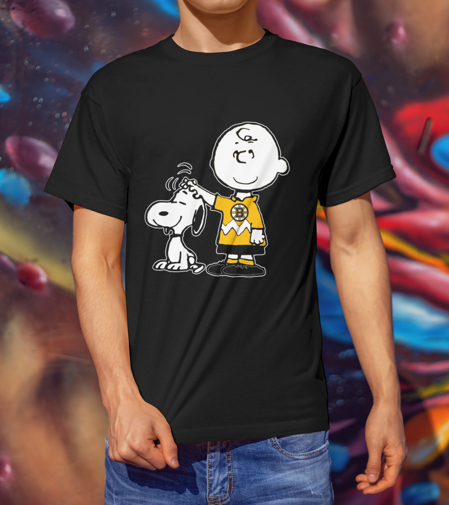 Boston Bruins Snoopy Charlie Brown Peanuts T-Shirt