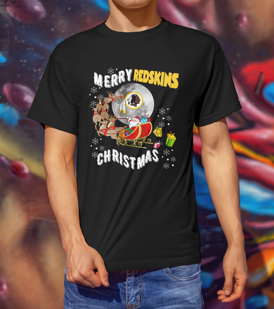Merry Redskins Christmas T-Shirt