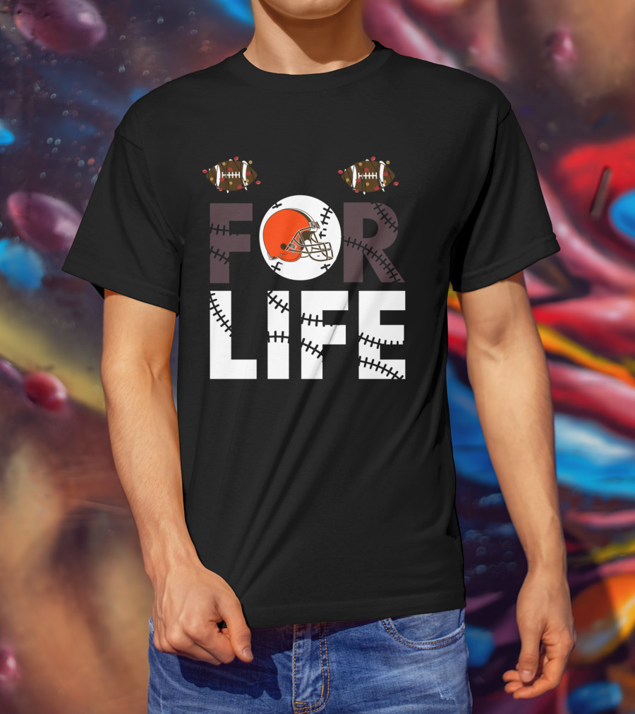Cleveland Browns Helmet For Life Football Fan T-Shirt
