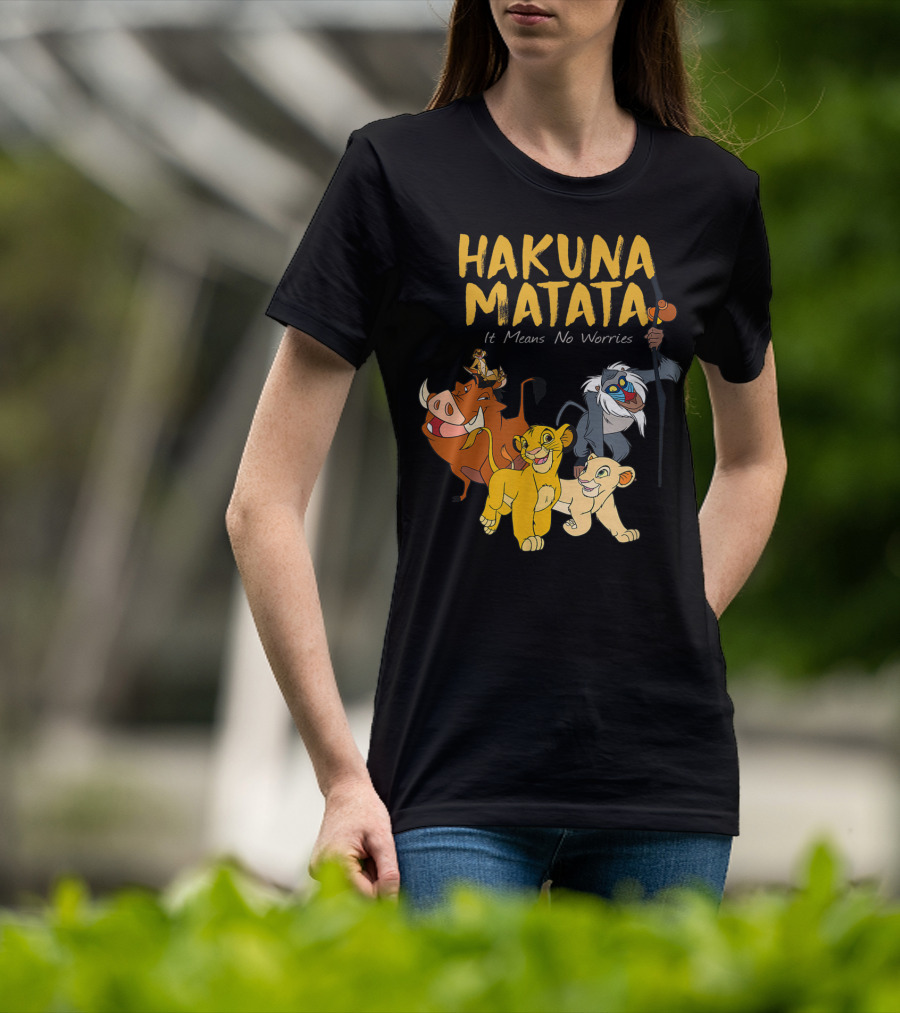 Hakuna Matata It Means No Worries Disney Films T-Shirt