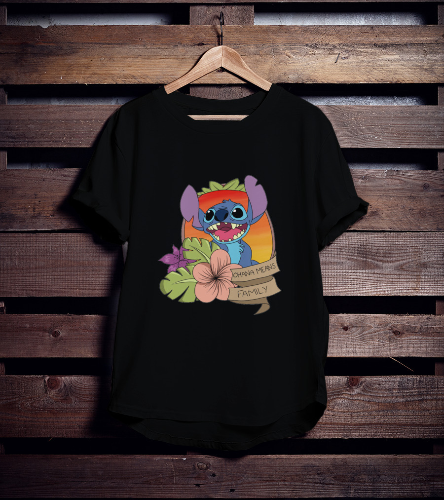 Ohana Means Family Disney Films Stitch T-Shirt