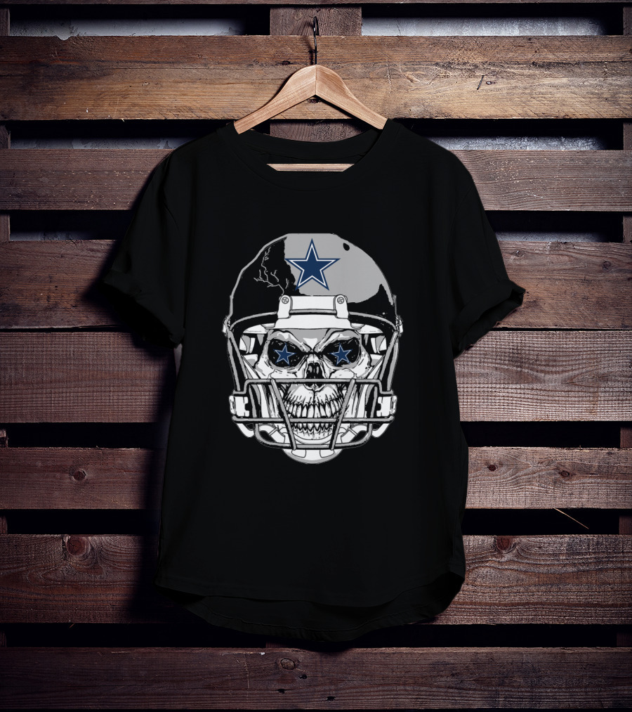 Dallas Cowboys Skull Helmet Star T-Shirt