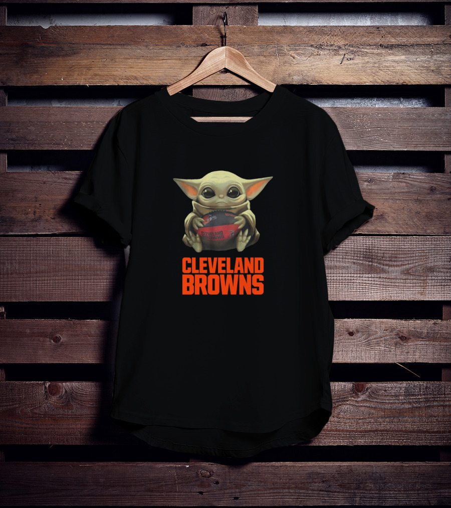 Cleveland Browns Grogu Football Player T-Shirt