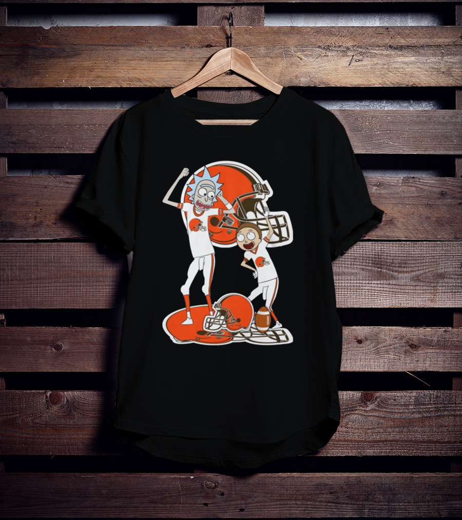 Cleveland Browns Football Rick And Morty Celebration T-Shirt