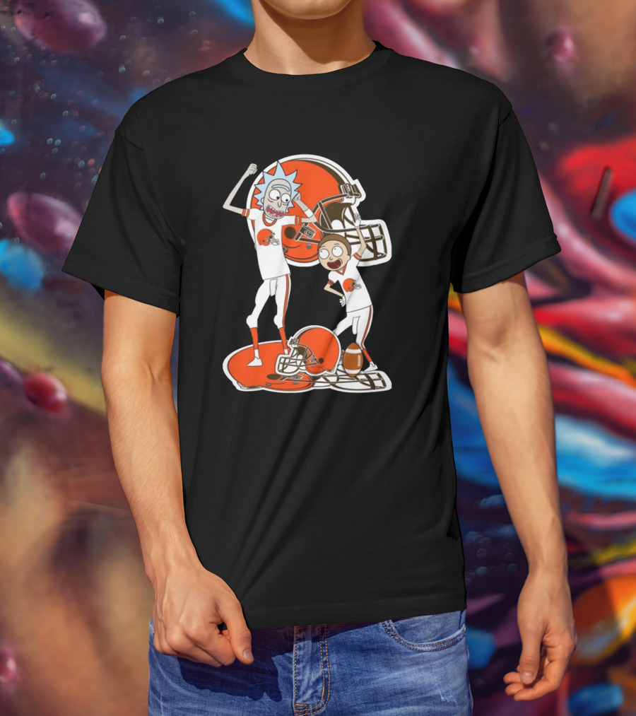 Cleveland Browns Football Rick And Morty Celebration T-Shirt