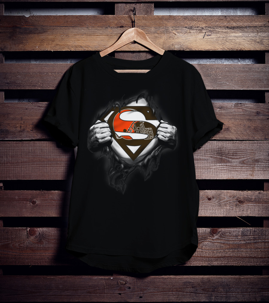 Cleveland Browns Super Hero Logo NFL Football T-Shirt
