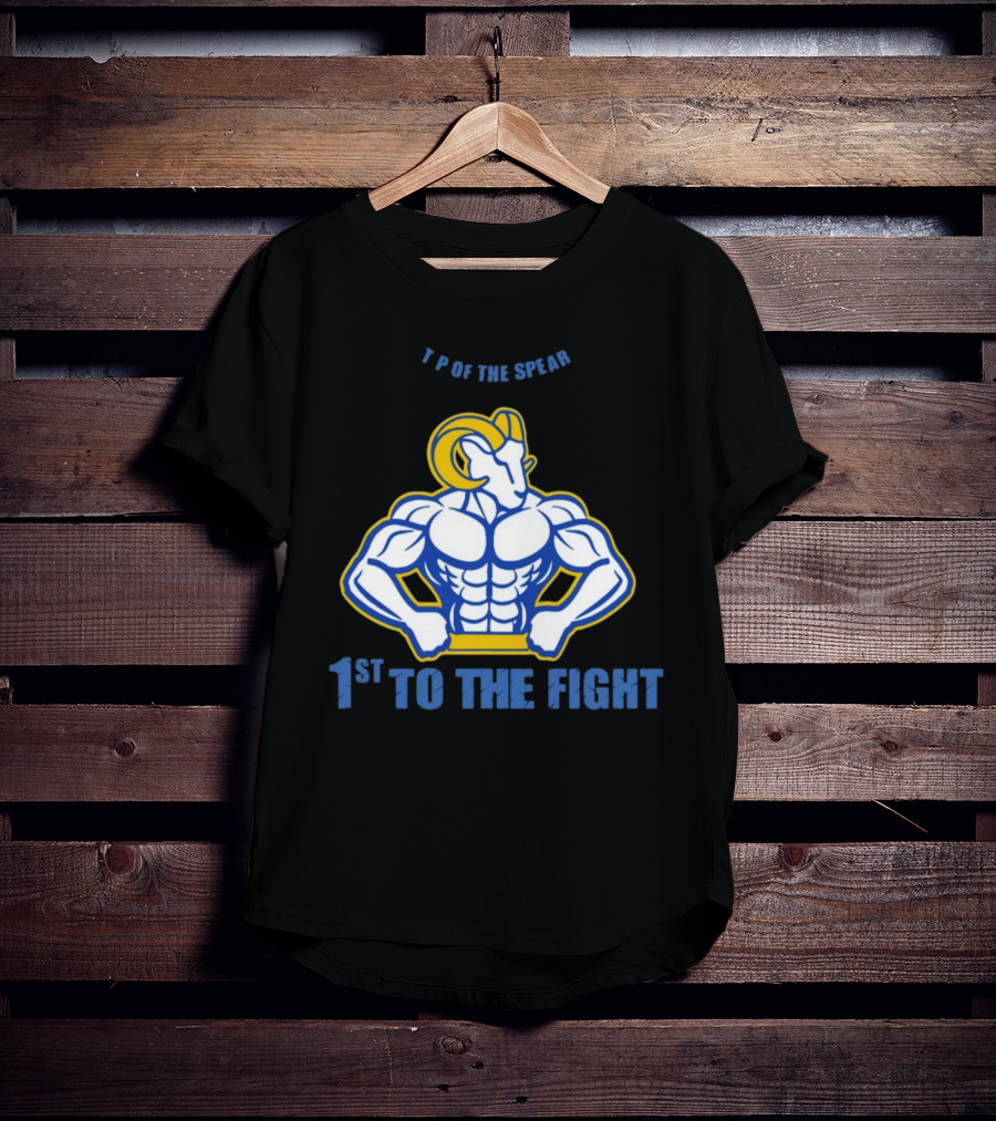 T P Of The Spear 1st To The Fight Muscular Ram T-Shirt
