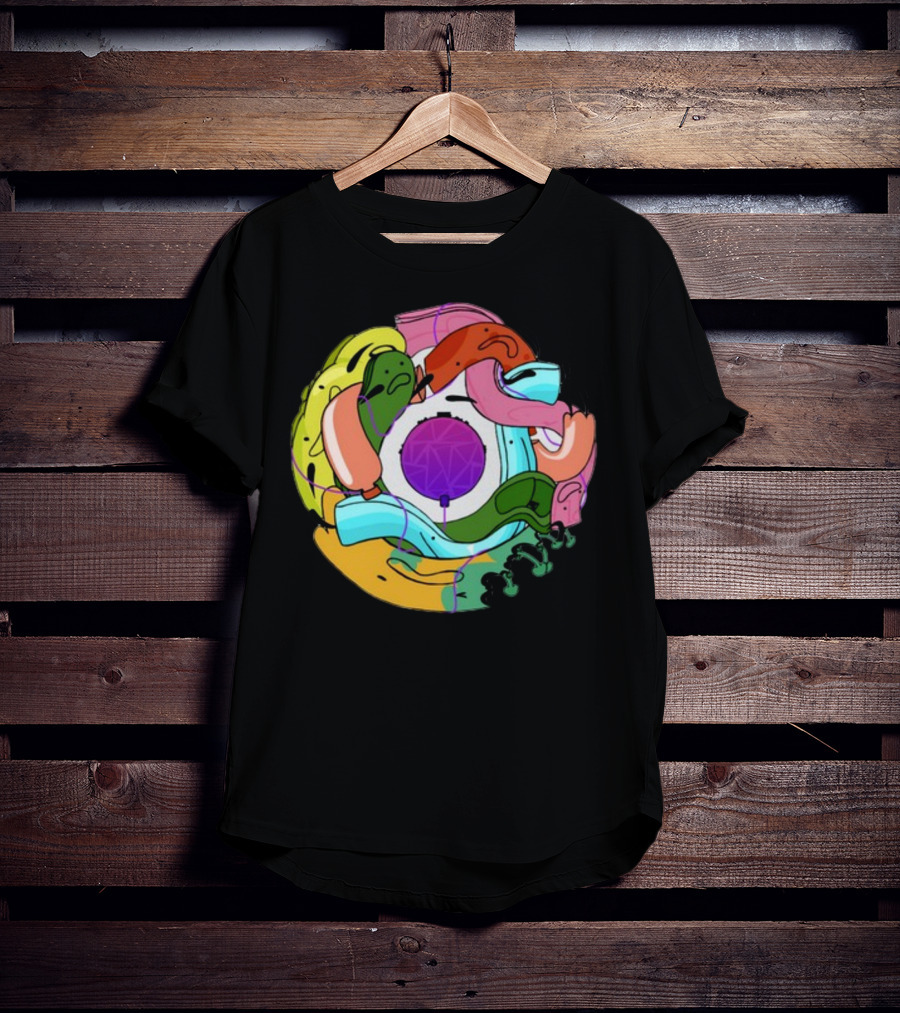 Long Ones Colorful Abstract Circular T-Shirt