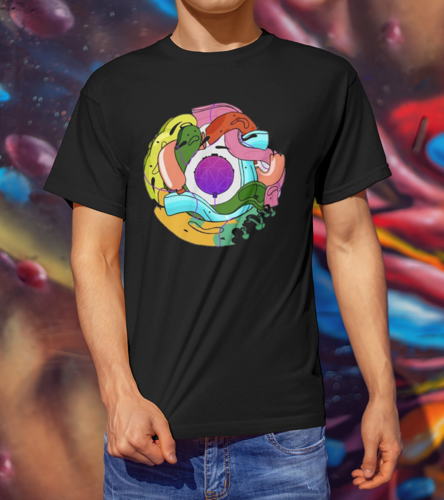 Long Ones Colorful Abstract Circular T-Shirt