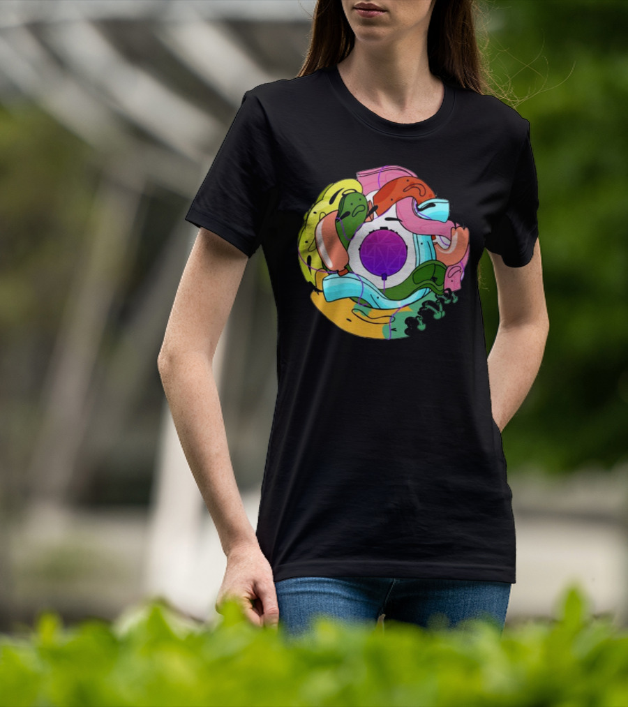 Long Ones Colorful Abstract Circular T-Shirt