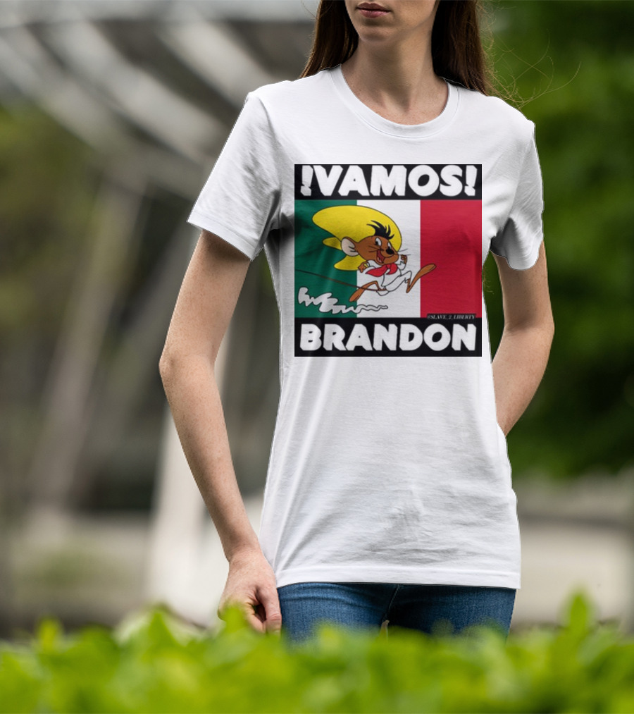 Vamos Brandon Mouse Mexican Flag T-Shirt
