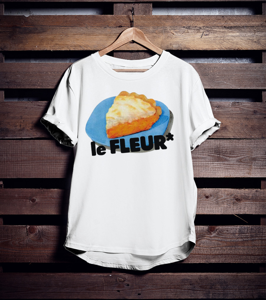 Le Fleur Pie Slice On Blue Plate T-Shirt