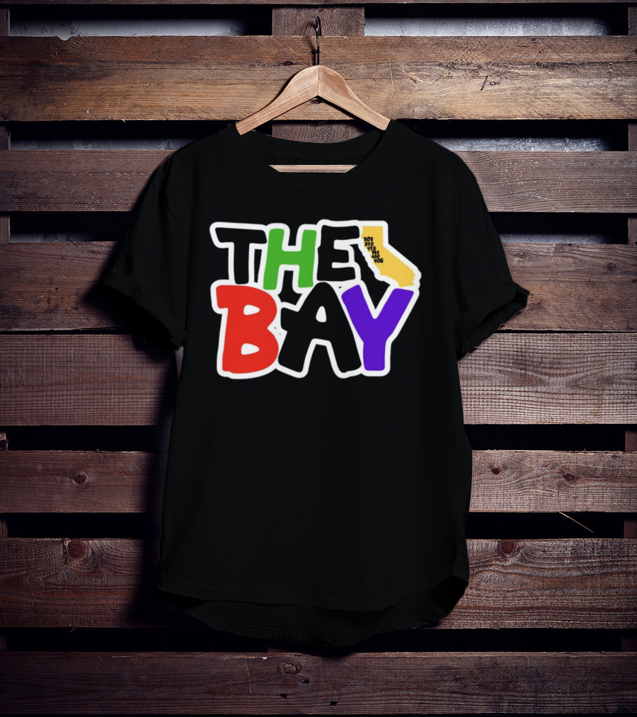 The Bay California Area Codes Colorful T-Shirt