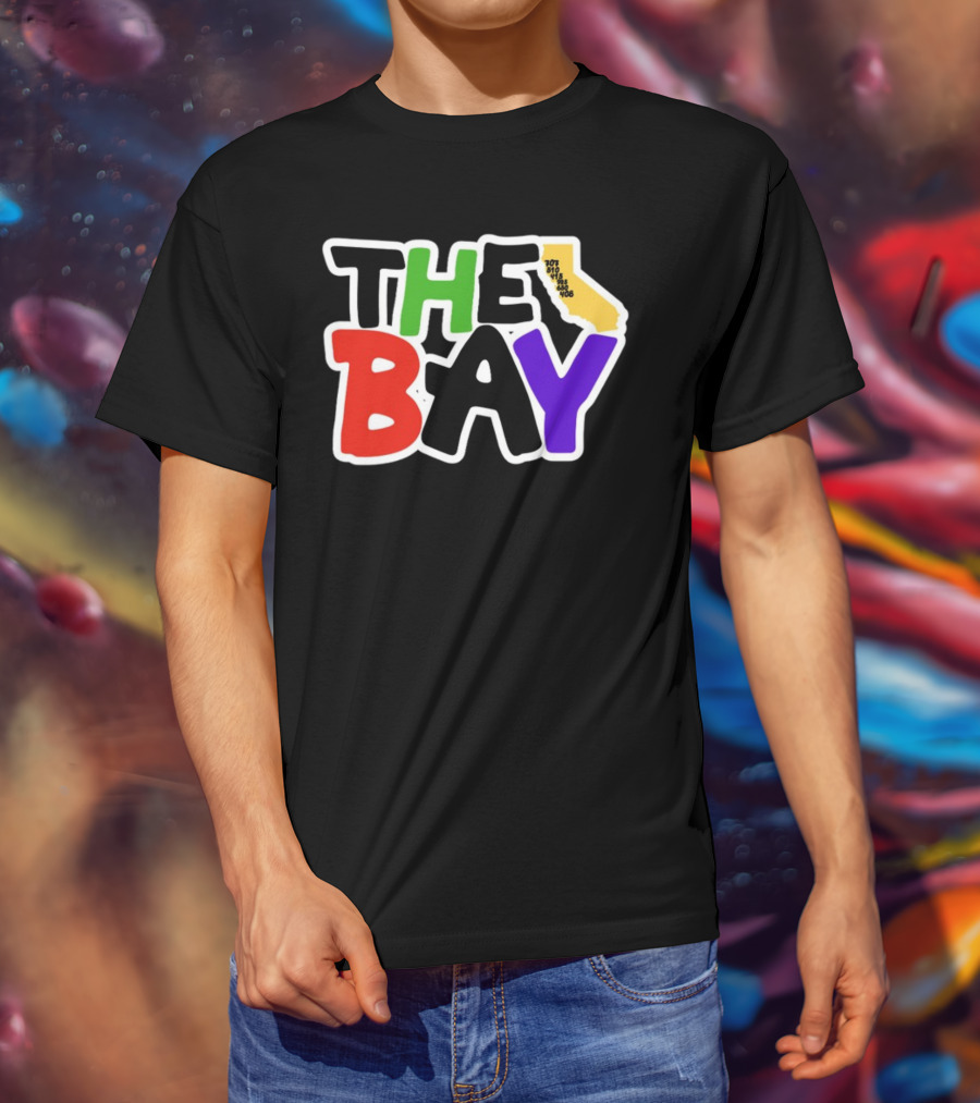 The Bay California Area Codes Colorful T-Shirt