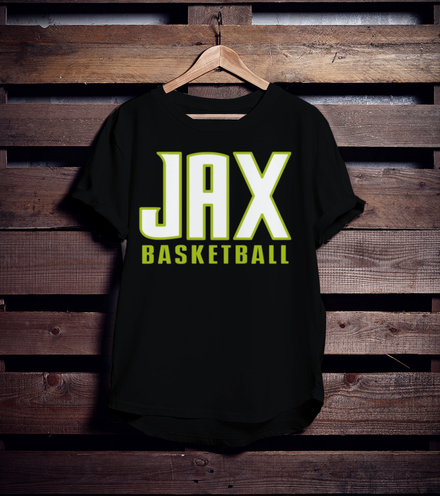 Jax Basketball Bold Neon Typography T-Shirt