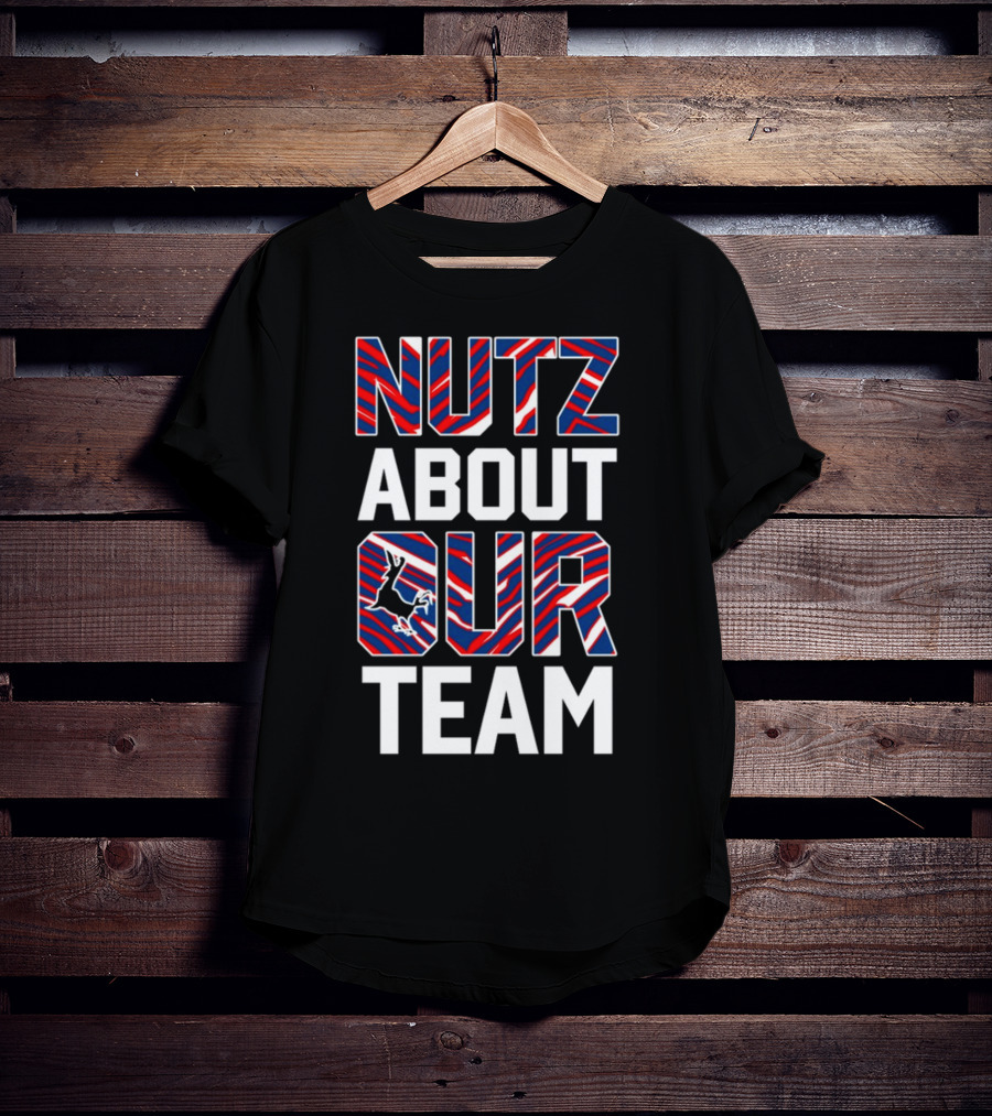 Nutz About Our Team Patriotic Colors Football Fan Enthusiasm T-Shirt