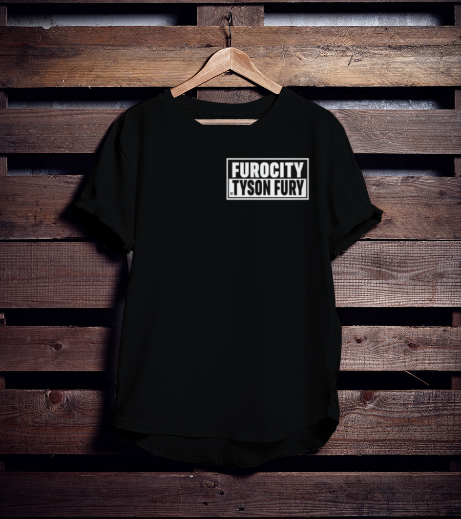 Furocity Tyson Fury Black And White Block Lettering T-Shirt