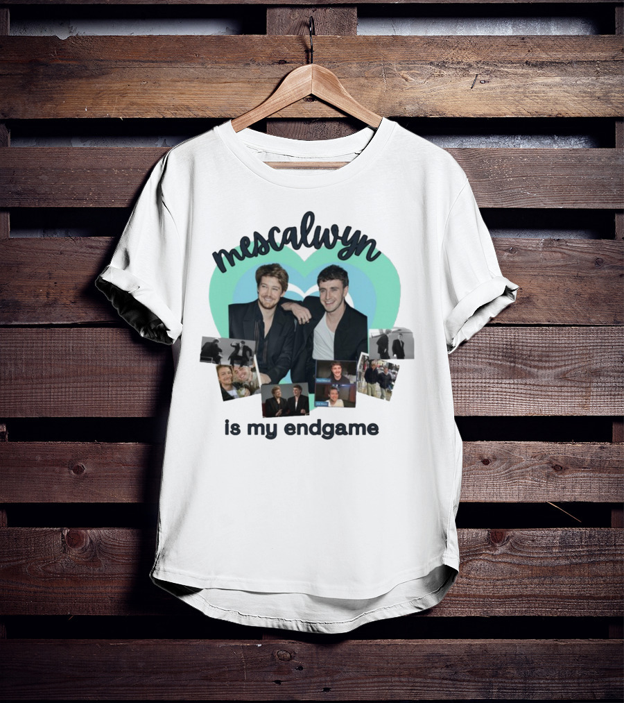 Mescalwyn Is My Endgame Heart Collage With Friends And Candid Moments T-Shirt